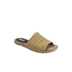 Balenciaga Woman's Open Toe Roped Sole Rafia Slide Sandals Size 6